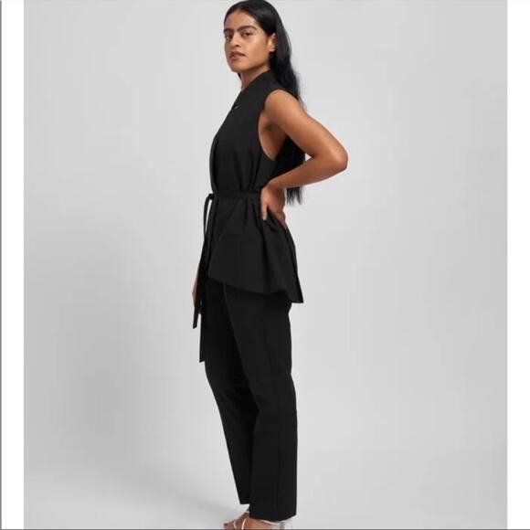 NWT Universal Standard Jenny wool vest tie belt black sz 2XL or 30 32 - Picture 3 of 11